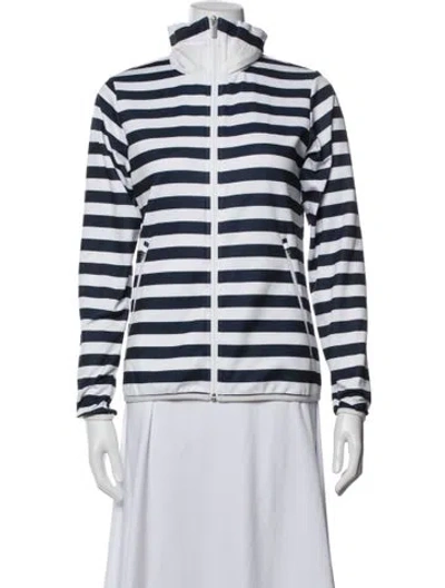 Pre-owned Helly Hansen Striped Performance Jacket In Blue
