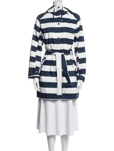 Pre-owned Helly Hansen Striped Performance Jacket In Blue