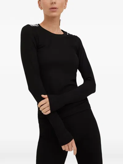 Helly Hansen Stripe-detail Long-sleeve Layer In Black