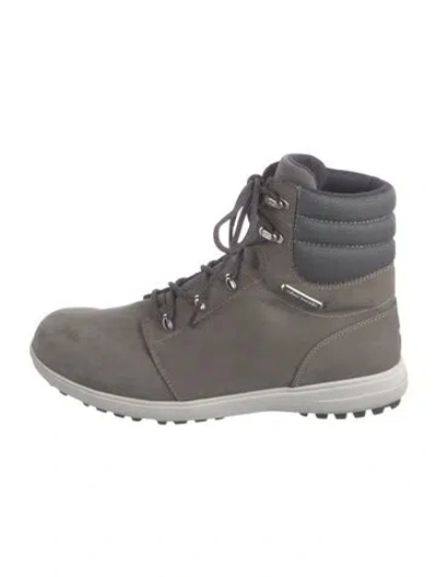 Pre-owned Helly Hansen Suede Hiking Boots In Grey