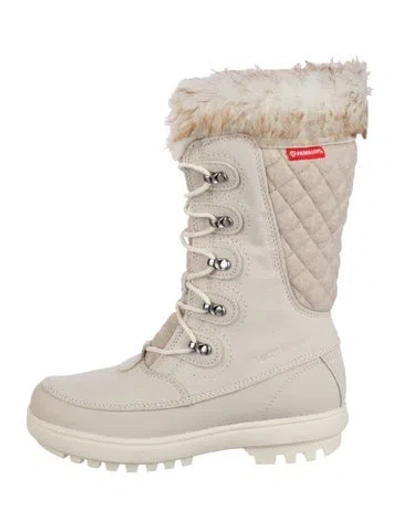 Pre-owned Helly Hansen Suede Snow Boots In Neutral