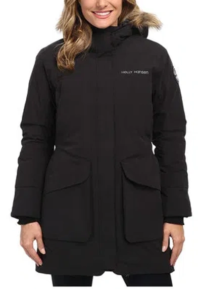 Pre-owned Helly Hansen Svalbard H2flow Parka Womens Winter Snow Down Coat Black Medium Xl