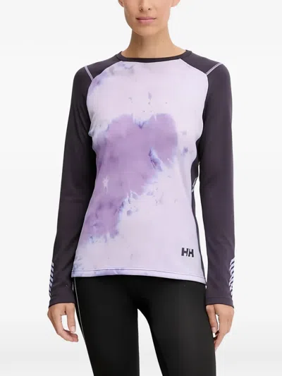 Helly Hansen Tie Dye Long-sleeve Base Layer In Purple