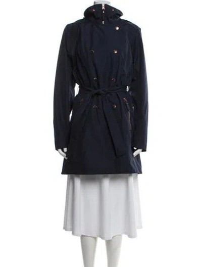 Pre-owned Helly Hansen Trench Coat In Blue