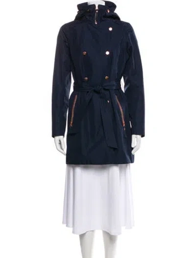 Pre-owned Helly Hansen Trench Coat In Blue