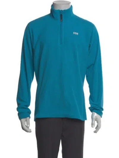 Pre-owned Helly Hansen Turtleneck Long Sleeve Sweatshirt In Blue