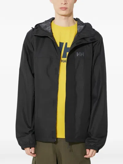 Helly Hansen Vancouver Hooded Logo-print Jacket In Black
