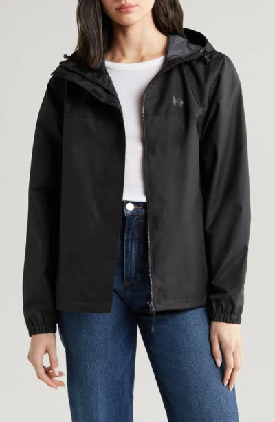 Helly Hansen Vancouver Hooded Rain Jacket In Black