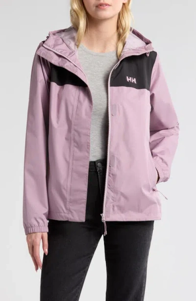 Helly Hansen Vancouver Hooded Rain Jacket In Purple Clay