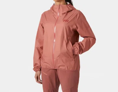 Helly Hansen Verglas 2.5 Layer Fastpack Jacket In Cedarwood In Pink