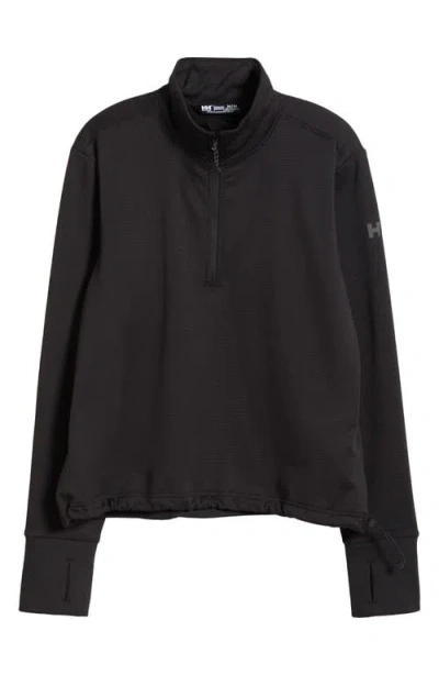 Helly Hansen Versalite Cinched Half-zip Top In 990 Black