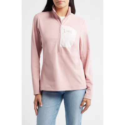 Helly Hansen Versalite Grid Fleece Half Zip Pullover In Pink