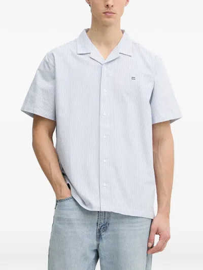 Helly Hansen Vertical-stripe Short-sleeve Shirt In Gray
