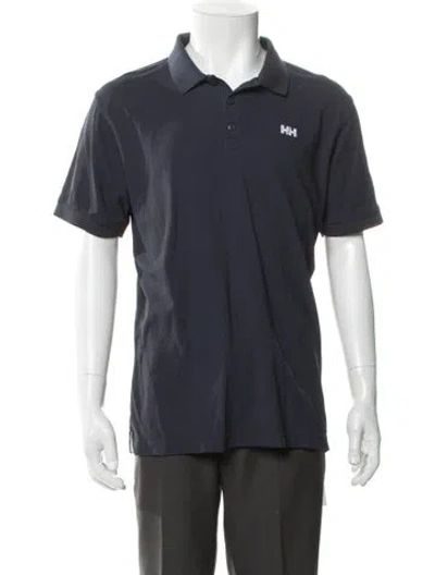 Pre-owned Helly Hansen V-neck Short Sleeve Polo Shirt In Blue
