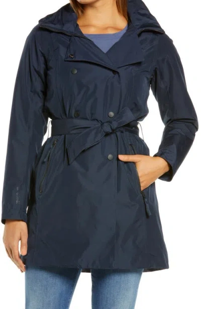 Helly Hansen Welsey Ii Insulated Waterproof Trench Coat In Blue