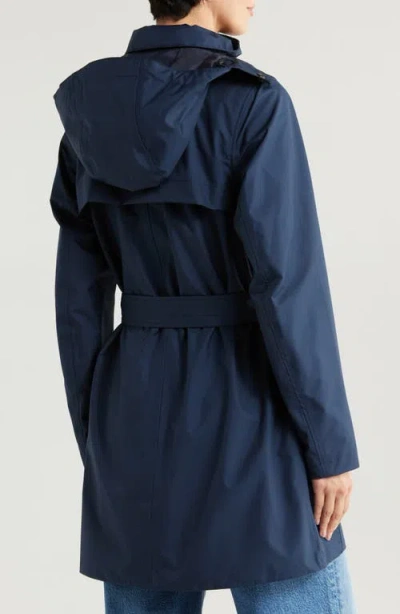 Helly Hansen Welsey Ii Insulated Waterproof Trench Coat In Navy