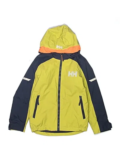 Pre-owned Helly Hansen Kids' Windbreaker Jacket In Yellow