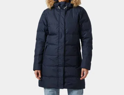 Helly Hansen Women's Aden Down Parka Coat In Navy In Blue