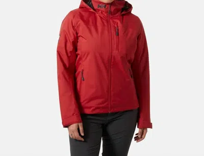 Helly Hansen Women's Crew Hooded Midlayer Jacket 2.0 In Red