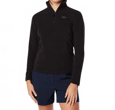Helly Hansen Women's Daybreaker Zip Fleece Top In Black In Blue
