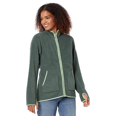 Helly Hansen Women's  Imperial Pile Jacket Darkest Spruce Full Zip Red706 In Multi