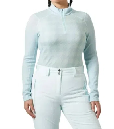 Helly Hansen Women's Lifa Merino Midweight Graphic 1/2 Zip Pullover In Barely Blue Houndstooth Aop