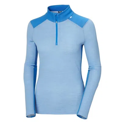 Helly Hansen Women's Lifa Merino Top In Bright Blue