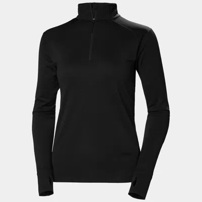 Helly Hansen Women's Lifa Tech Lite Half Zip Top In Black