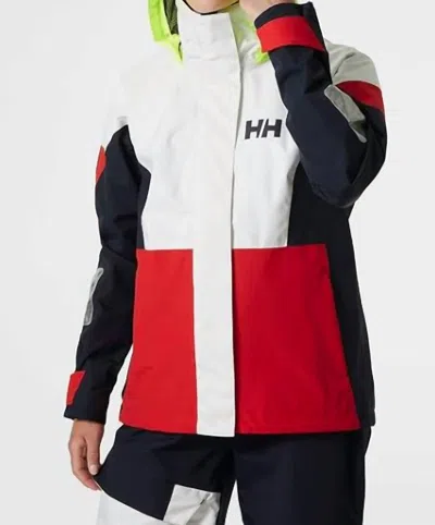 Helly Hansen Women's Newport Regatta Jacket In White In Multi