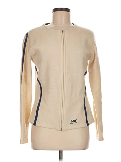 Pre-owned Helly Hansen Wool Cardigan Sweater In Brown