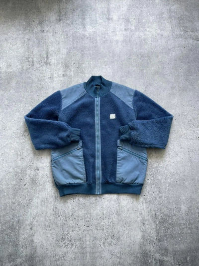 Pre-owned Helly Hansen X Vintage Helly Hansen Sherpa Fleece Jacket 90's In Blue