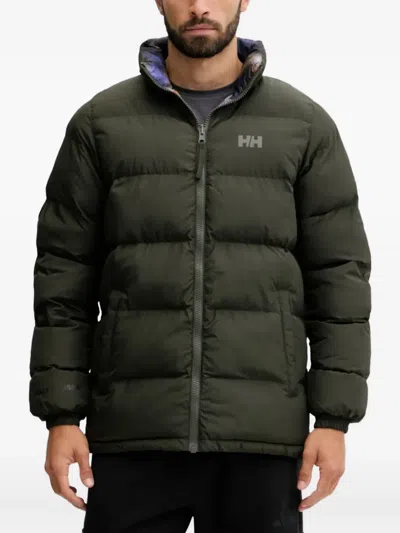 Helly Hansen Yu 23 Reversible-design Puffer Jacket In Green