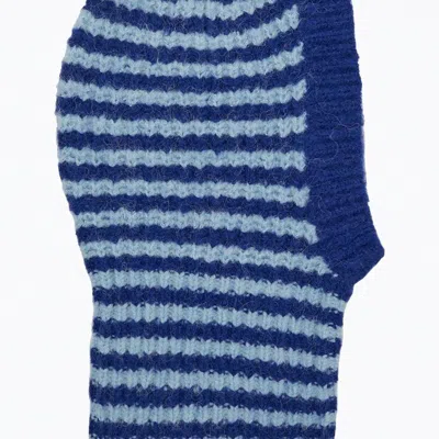 Helmstedt Alisa Alpaca-blend Balaclava In Blue Stripes