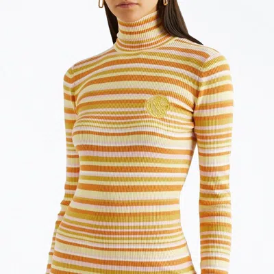 Helmstedt Awa Ribbed-knit Turtleneck Top In Yellow
