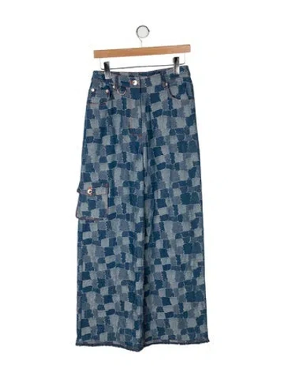 Pre-owned Helmstedt High-rise Wide Leg Jeans In Blue