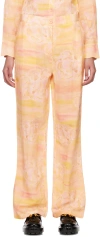 Helmstedt Orange Alv Trousers In Peach Skies