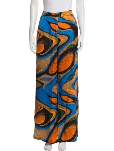 Pre-owned Helmstedt Printed Wide Leg Pants W/ Tags In Multi