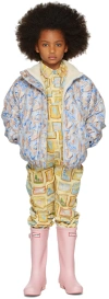 Helmstedt Ssense Exclusive Kids Blue Maisema Jacket In Abstract Pinguine