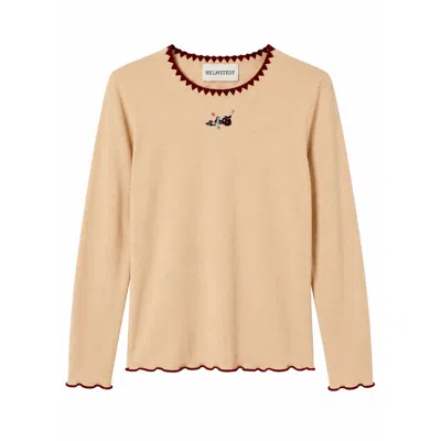 Helmstedt Women's Neutrals Andrea Longsleeve T-shirt - Vanilla Beige