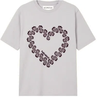 Helmstedt Women's Purple Noor T-shirt - Hushed Violet With Flock In Gray