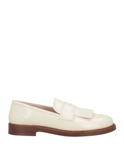 Helmur Shoes Woman Loafers Ivory Size 8 Leather In White