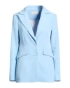 Helmur® Helmur Woman Blazer Light Blue Size 12 Polyester, Elastane