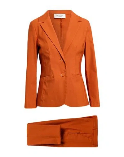 Helmur® Helmur Woman Suit Rust Size 10 Viscose, Polyamide, Elastane In Red