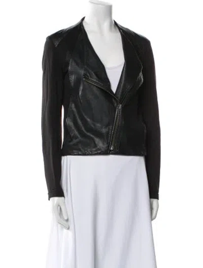 Pre-owned Helmut Helmut Lang Lamb Leather Biker Jacket In Blue