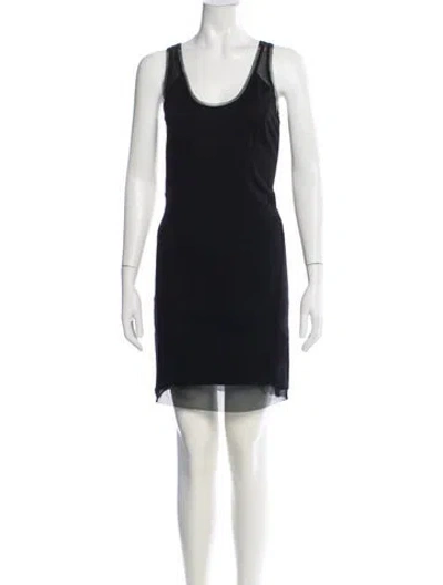 Pre-owned Helmut Helmut Lang Scoop Neck Mini Dress In Black