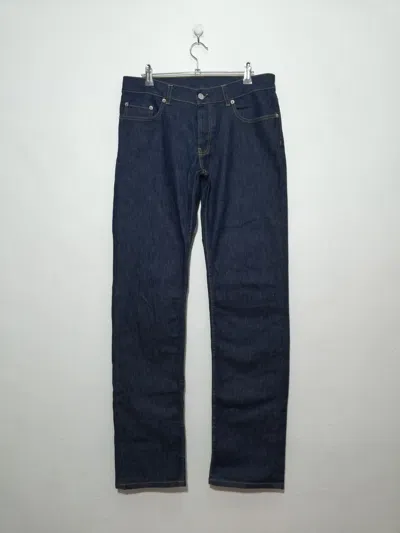 Pre-owned Helmut Lang - Archive Raw Elastic Denim - Contemporary In Indigo