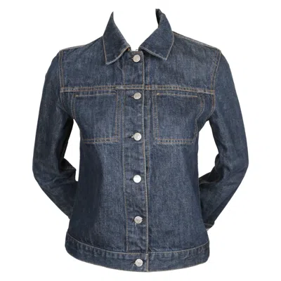 Pre-owned Helmut Lang 1990's  Classic Slim Denim Jacket With Long Turn Up Cuffs In Black