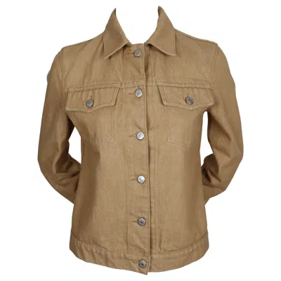 Pre-owned Helmut Lang 1990's  Tan Denim Jacket In Brown