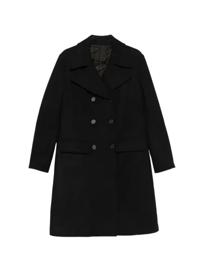 Pre-owned Helmut Lang 1990s Double-breasted Coat In Black
