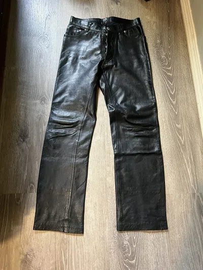 Pre-owned Helmut Lang 1998 Black Leather Pants